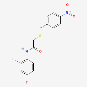 molecular formula C15H12F2N2O3S B5889333 N-(2,4-difluorophenyl)-2-[(4-nitrophenyl)methylsulfanyl]acetamide 