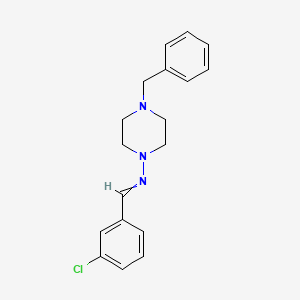 molecular formula C18H20ClN3 B5889454 N-(4-benzylpiperazin-1-yl)-1-(3-chlorophenyl)methanimine 