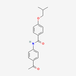 molecular formula C19H21NO3 B5889502 N-(4-acetylphenyl)-4-(2-methylpropoxy)benzamide 