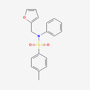 molecular formula C18H17NO3S B5889640 N-(furan-2-ylmethyl)-4-methyl-N-phenylbenzenesulfonamide 