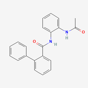 molecular formula C21H18N2O2 B5889646 N-[2-(acetylamino)phenyl]biphenyl-2-carboxamide 