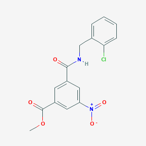 molecular formula C16H13ClN2O5 B5889672 Methyl 3-[(2-chlorobenzyl)carbamoyl]-5-nitrobenzoate 