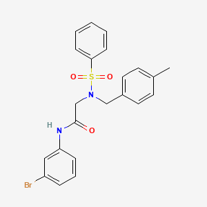 molecular formula C22H21BrN2O3S B5889683 N~1~-(3-bromophenyl)-N~2~-(4-methylbenzyl)-N~2~-(phenylsulfonyl)glycinamide 