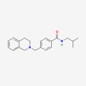 molecular formula C21H26N2O B5889694 4-(3,4-dihydro-1H-isoquinolin-2-ylmethyl)-N-(2-methylpropyl)benzamide 