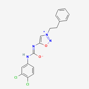 molecular formula C17H14Cl2N4O2 B5889715 N-(3,4-dichlorophenyl)-N'-[3-(2-phenylethyl)oxadiazol-3-ium-5-yl]carbamimidate CAS No. 67629-52-1