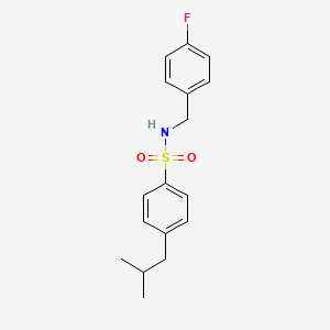 molecular formula C17H20FNO2S B5889739 N-(4-fluorobenzyl)-4-isobutylbenzenesulfonamide 
