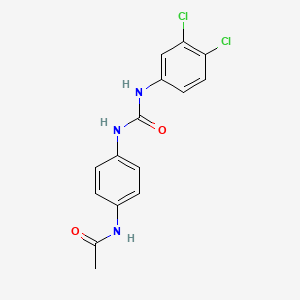 molecular formula C15H13Cl2N3O2 B5889741 N-(4-{[(3,4-dichlorophenyl)carbamoyl]amino}phenyl)acetamide 