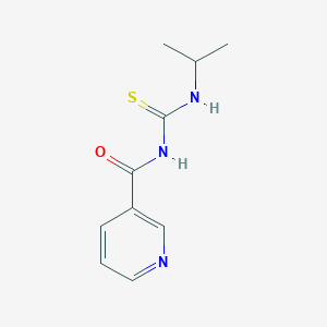 molecular formula C10H13N3OS B5889743 N-(propan-2-ylcarbamothioyl)pyridine-3-carboxamide 