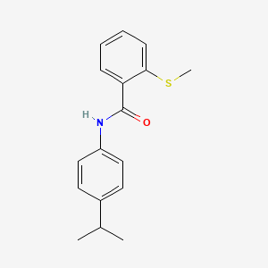 molecular formula C17H19NOS B5889749 N-(4-isopropylphenyl)-2-(methylthio)benzamide 