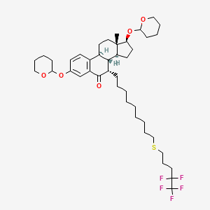molecular formula C42H61F5O5S B588976 S-Deoxo-3,17|A-bis-(O-tetrahydro-2H-pyran-2-yl)-6-oxo-fulvestrant CAS No. 862700-70-7