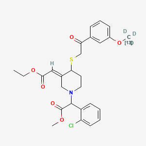 molecular formula C27H30ClNO6S B588978 trans-Clopidogrel-MP-13C,d3 Ethyl Ester Derivative CAS No. 1331383-23-3