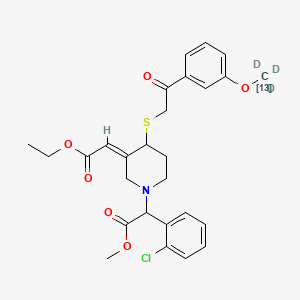 trans-Clopidogrel-MP-13C,d3 Ethyl Ester Derivative(Mixture of Diastereomers)