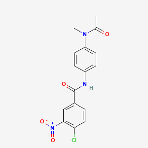 molecular formula C16H14ClN3O4 B5889824 N-{4-[acetyl(methyl)amino]phenyl}-4-chloro-3-nitrobenzamide 