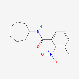 molecular formula C15H20N2O3 B5889865 N-cycloheptyl-3-methyl-2-nitrobenzamide 