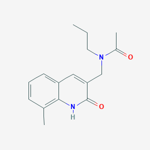molecular formula C16H20N2O2 B5889932 N-[(2-hydroxy-8-methyl-3-quinolinyl)methyl]-N-propylacetamide 