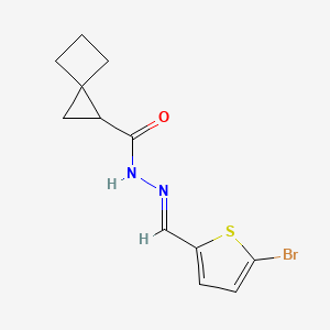 molecular formula C12H13BrN2OS B5889991 N'-[(E)-(5-bromothiophen-2-yl)methylidene]spiro[2.3]hexane-1-carbohydrazide 