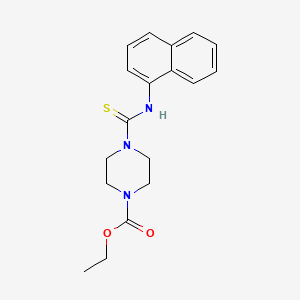 molecular formula C18H21N3O2S B5890024 Ethyl 4-(naphthalen-1-ylcarbamothioyl)piperazine-1-carboxylate 