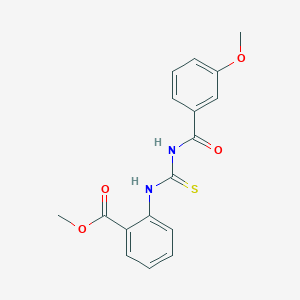 molecular formula C17H16N2O4S B5890052 Methyl 2-({[(3-methoxyphenyl)carbonyl]carbamothioyl}amino)benzoate 