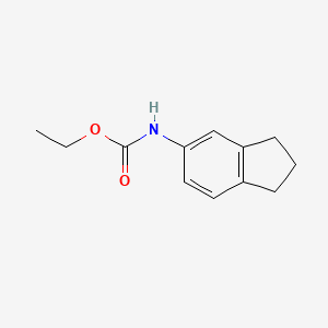 molecular formula C12H15NO2 B5890087 ethyl 2,3-dihydro-1H-inden-5-ylcarbamate 
