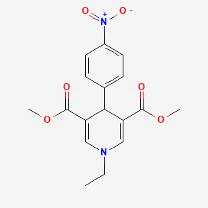 molecular formula C17H18N2O6 B5890168 dimethyl 1-ethyl-4-(4-nitrophenyl)-1,4-dihydro-3,5-pyridinedicarboxylate 