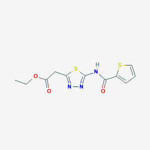 molecular formula C11H11N3O3S2 B5890252 ethyl {5-[(2-thienylcarbonyl)amino]-1,3,4-thiadiazol-2-yl}acetate 