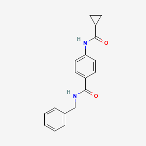 molecular formula C18H18N2O2 B5890262 N-benzyl-4-[(cyclopropylcarbonyl)amino]benzamide 