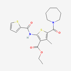 molecular formula C20H24N2O4S2 B5890345 ethyl 5-(1-azepanylcarbonyl)-4-methyl-2-[(2-thienylcarbonyl)amino]-3-thiophenecarboxylate 