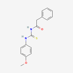 molecular formula C16H16N2O2S B5890368 N-{[(4-methoxyphenyl)amino]carbonothioyl}-2-phenylacetamide 