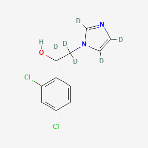 molecular formula C11H10Cl2N2O B589038 rac-1-(2,4-Dichlorophenyl)-2-(1-imidazolyl)ethanol-d6 CAS No. 1794827-25-0