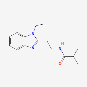 molecular formula C15H21N3O B5890486 N-[2-(1-ETHYL-1H-1,3-BENZODIAZOL-2-YL)ETHYL]-2-METHYLPROPANAMIDE 