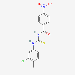 molecular formula C15H12ClN3O3S B5890490 N-{[(3-chloro-4-methylphenyl)amino]carbonothioyl}-4-nitrobenzamide 