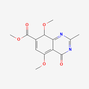 molecular formula C13H14N2O5 B589050 methyl 5,8-dimethoxy-2-methyl-4-oxo-8H-quinazoline-7-carboxylate CAS No. 143430-43-7