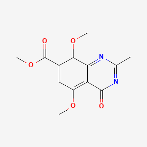 molecular formula C13H14N2O5 B589050 Methyl 5,8-dimethoxy-2-methyl-4-oxo-1,4-dihydro-7-quinazolinecarboxylate CAS No. 143430-43-7
