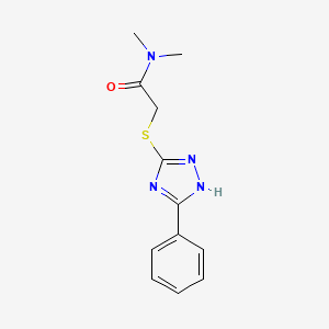 molecular formula C12H14N4OS B5890504 N,N-dimethyl-2-[(5-phenyl-1H-1,2,4-triazol-3-yl)sulfanyl]acetamide 