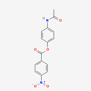 molecular formula C15H12N2O5 B5890541 4-(acetylamino)phenyl 4-nitrobenzoate 