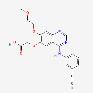 {[4-(3-Ethynylanilino)-7-(2-methoxyethoxy)quinazolin-6-yl]oxy}acetic acid