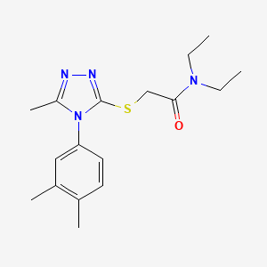 molecular formula C17H24N4OS B5890589 2-{[4-(3,4-dimethylphenyl)-5-methyl-4H-1,2,4-triazol-3-yl]thio}-N,N-diethylacetamide 