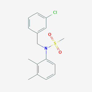 molecular formula C16H18ClNO2S B5890603 N-(3-chlorobenzyl)-N-(2,3-dimethylphenyl)methanesulfonamide 