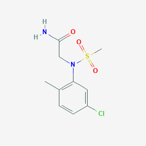 molecular formula C10H13ClN2O3S B5890621 N~2~-(5-chloro-2-methylphenyl)-N~2~-(methylsulfonyl)glycinamide 