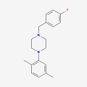 molecular formula C19H23FN2 B5890674 1-(2,5-Dimethylphenyl)-4-[(4-fluorophenyl)methyl]piperazine 
