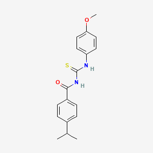 molecular formula C18H20N2O2S B5890680 N-[(4-methoxyphenyl)carbamothioyl]-4-(propan-2-yl)benzamide 