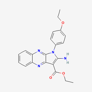 molecular formula C21H20N4O3 B5890773 ethyl 2-amino-1-(4-ethoxyphenyl)-1H-pyrrolo[2,3-b]quinoxaline-3-carboxylate 