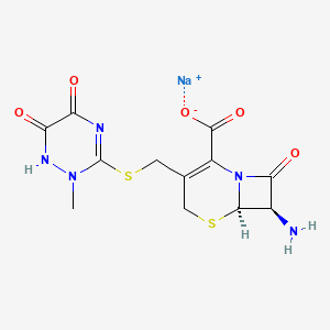 Sodium (6R,7R)-7-amino-3-(((6-hydroxy-2-methyl-5-oxo-2,5-dihydro-1,2,4-triazin-3-yl)thio)methyl)-8-oxo-5-thia-1-azabicyclo[4.2.0]oct-2-ene-2-carboxylate