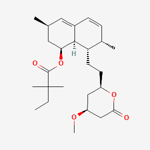 molecular formula C26H40O5 B589081 (1S,3R,7S,8S,8aR)-8-{2-[(2R,4S)-4-Methoxy-6-oxooxan-2-yl]ethyl}-3,7-dimethyl-1,2,3,7,8,8a-hexahydronaphthalen-1-yl 2,2-dimethylbutanoate CAS No. 864357-88-0