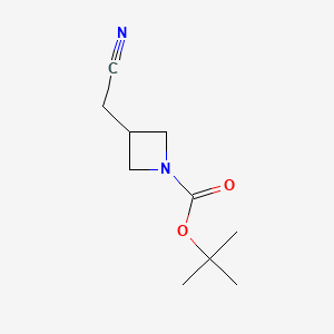 molecular formula C10H16N2O2 B589083 Tert-butyl 3-(cyanomethyl)azetidine-1-carboxylate CAS No. 142253-58-5
