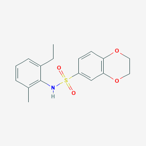 molecular formula C17H19NO4S B5890848 N-(2-ethyl-6-methylphenyl)-2,3-dihydro-1,4-benzodioxine-6-sulfonamide 