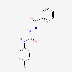 molecular formula C14H12ClN3O2 B5890854 2-benzoyl-N-(4-chlorophenyl)hydrazinecarboxamide 