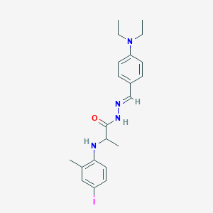 molecular formula C21H27IN4O B5890888 N'-{(E)-1-[4-(DIETHYLAMINO)PHENYL]METHYLIDENE}-2-(4-IODO-2-METHYLANILINO)PROPANOHYDRAZIDE 