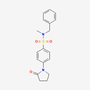 molecular formula C18H20N2O3S B5890992 N-benzyl-N-methyl-4-(2-oxo-1-pyrrolidinyl)benzenesulfonamide 