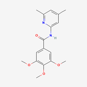 molecular formula C17H20N2O4 B5891033 N-(4,6-dimethyl-2-pyridinyl)-3,4,5-trimethoxybenzamide 